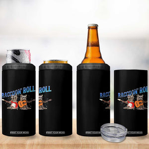 Raccoon Rock And Roll 4 in 1 Can Cooler Tumbler Funny Rock Band Playing Guitar Electric Music Lover TS12 Print Your Wear