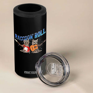 Raccoon Rock And Roll 4 in 1 Can Cooler Tumbler Funny Rock Band Playing Guitar Electric Music Lover TS12 Print Your Wear