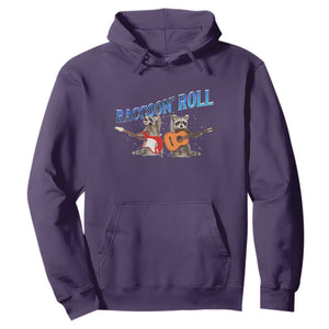 Raccoon Rock And Roll Hoodie Funny Rock Band Playing Guitar Electric Music Lover TS12 Purple Print Your Wear