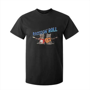 Raccoon Rock And Roll T Shirt For Kid Funny Rock Band Playing Guitar Electric Music Lover TS12 Black Print Your Wear