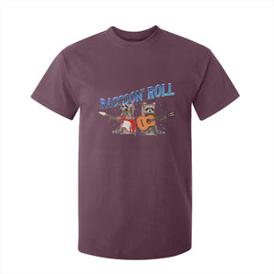 Raccoon Rock And Roll T Shirt For Kid Funny Rock Band Playing Guitar Electric Music Lover TS12 Maroon Print Your Wear
