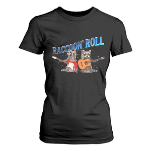 Raccoon Rock And Roll T Shirt For Women Funny Rock Band Playing Guitar Electric Music Lover TS12 Black Print Your Wear