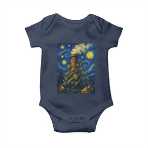 Starry Night Hops Brewery Baby Onesie Vintage Hops Beer Lover Painterly