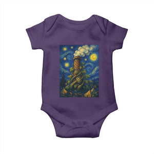 Starry Night Hops Brewery Baby Onesie Vintage Hops Beer Lover Painterly