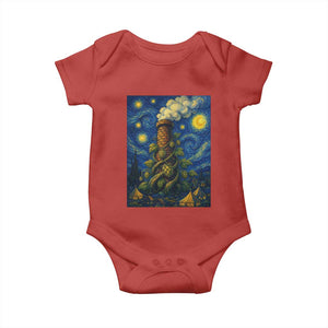 Starry Night Hops Brewery Baby Onesie Vintage Hops Beer Lover Painterly