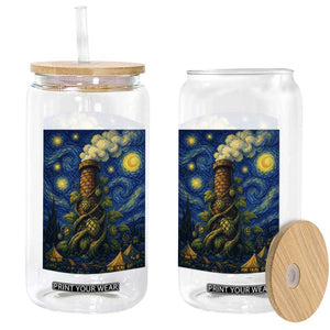 Starry Night Hops Brewery Glass Can Vintage Hops Beer Lover Painterly