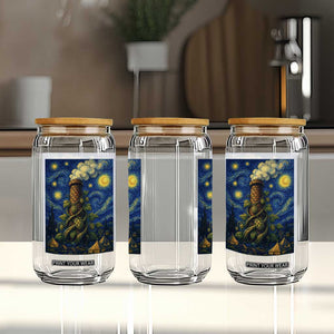 Starry Night Hops Brewery Glass Can Vintage Hops Beer Lover Painterly