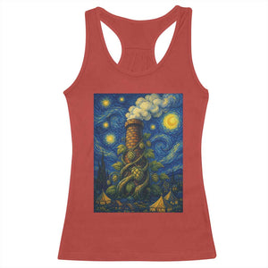 Starry Night Hops Brewery Racerback Tank Top Vintage Hops Beer Lover Painterly