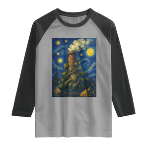 Starry Night Hops Brewery Raglan Shirt Vintage Hops Beer Lover Painterly