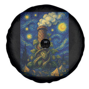 Starry Night Hops Brewery Spare Tire Cover Vintage Hops Beer Lover Painterly