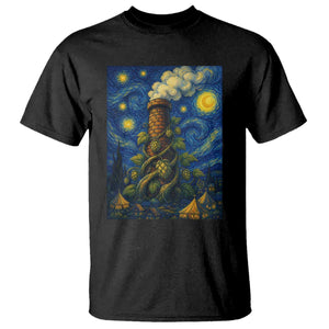 Starry Night Hops Brewery T Shirt Vintage Hops Beer Lover Painterly