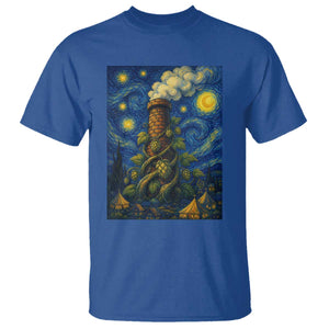 Starry Night Hops Brewery T Shirt Vintage Hops Beer Lover Painterly