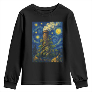 Starry Night Hops Brewery Youth Sweatshirt Vintage Hops Beer Lover Painterly