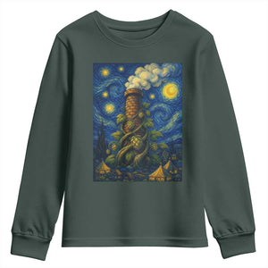 Starry Night Hops Brewery Youth Sweatshirt Vintage Hops Beer Lover Painterly