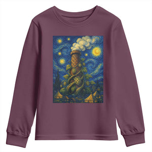 Starry Night Hops Brewery Youth Sweatshirt Vintage Hops Beer Lover Painterly