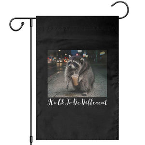 Its Ok To Be Different Jimothy Raccoon Garden Flag Funny Short Spine Wildlife