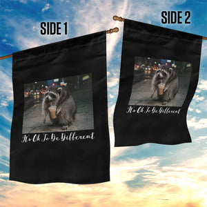 Its Ok To Be Different Jimothy Raccoon Garden Flag Funny Short Spine Wildlife