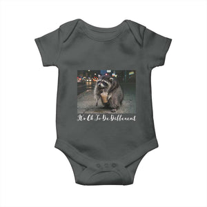 Its Ok To Be Different Jimothy Raccoon Baby Onesie Funny Short Spine Wildlife