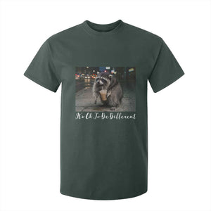 Its Ok To Be Different Jimothy Raccoon T Shirt For Kid Funny Short Spine Wildlife