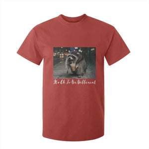 Its Ok To Be Different Jimothy Raccoon T Shirt For Kid Funny Short Spine Wildlife