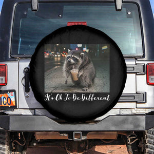 Its Ok To Be Different Jimothy Raccoon Spare Tire Cover Funny Short Spine Wildlife