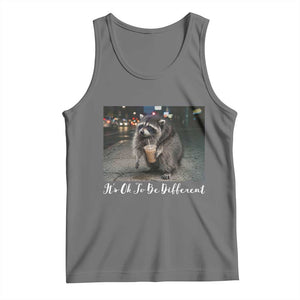 Its Ok To Be Different Jimothy Raccoon Tank Top Funny Short Spine Wildlife