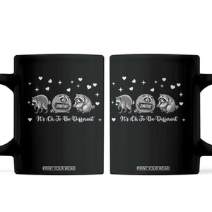 Its Ok To Be Different Jimothy Raccoon Coffee Mug Cute Trash Panda Viral Animal Lover Gift