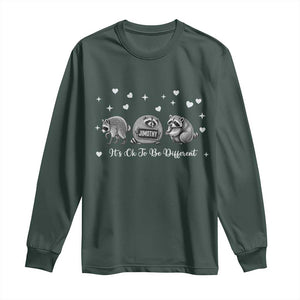Its Ok To Be Different Jimothy Raccoon Long Sleeve Shirt Cute Trash Panda Viral Animal Lover Gift