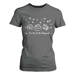 Its Ok To Be Different Jimothy Raccoon T Shirt For Women Cute Trash Panda Viral Animal Lover Gift