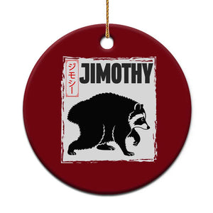 Jimothy The Raccoon Ceramic Ornament Japanese Style Trash Panda Graphic