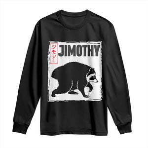 Jimothy The Raccoon Long Sleeve Shirt Japanese Style Trash Panda Graphic