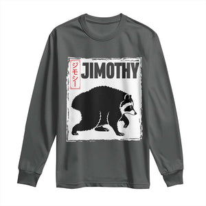 Jimothy The Raccoon Long Sleeve Shirt Japanese Style Trash Panda Graphic
