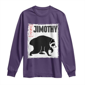 Jimothy The Raccoon Long Sleeve Shirt Japanese Style Trash Panda Graphic