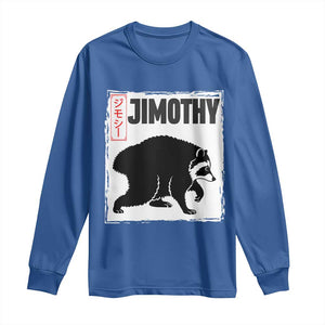 Jimothy The Raccoon Long Sleeve Shirt Japanese Style Trash Panda Graphic