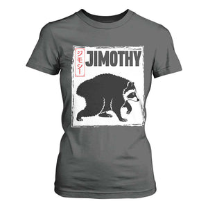 Jimothy The Raccoon T Shirt For Women Japanese Style Trash Panda Graphic