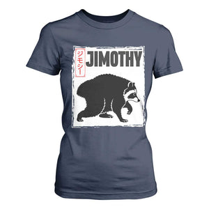 Jimothy The Raccoon T Shirt For Women Japanese Style Trash Panda Graphic