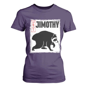 Jimothy The Raccoon T Shirt For Women Japanese Style Trash Panda Graphic