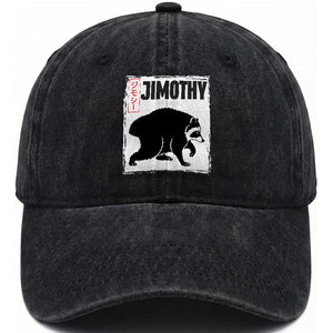 Jimothy The Raccoon Washed Cotton Baseball Cap Japanese Style Trash Panda Graphic