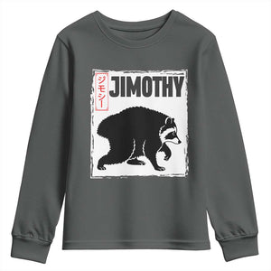 Jimothy The Raccoon Youth Sweatshirt Japanese Style Trash Panda Graphic