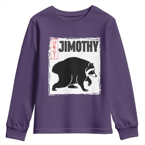 Jimothy The Raccoon Youth Sweatshirt Japanese Style Trash Panda Graphic