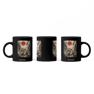 Vintage Japanese Ukiyoe Raccoon Coffee Mug Seattle Short Spine Trash Panda