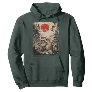 Vintage Japanese Ukiyoe Raccoon Hoodie Seattle Short Spine Trash Panda