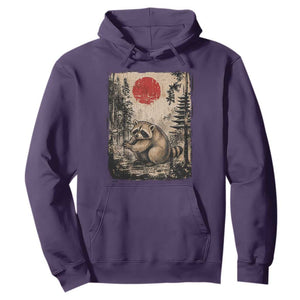Vintage Japanese Ukiyoe Raccoon Hoodie Seattle Short Spine Trash Panda