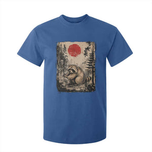 Vintage Japanese Ukiyoe Raccoon T Shirt For Kid Seattle Short Spine Trash Panda