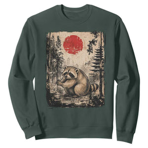 Vintage Japanese Ukiyoe Raccoon Sweatshirt Seattle Short Spine Trash Panda