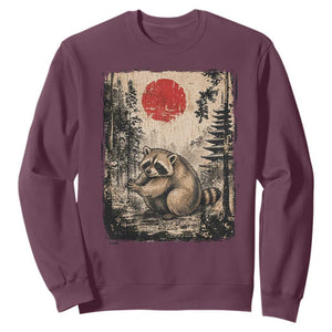 Vintage Japanese Ukiyoe Raccoon Sweatshirt Seattle Short Spine Trash Panda