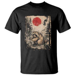 Vintage Japanese Ukiyoe Raccoon T Shirt Seattle Short Spine Trash Panda
