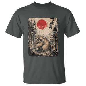 Vintage Japanese Ukiyoe Raccoon T Shirt Seattle Short Spine Trash Panda
