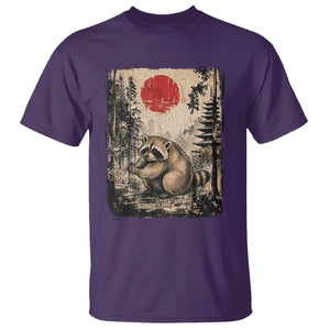 Vintage Japanese Ukiyoe Raccoon T Shirt Seattle Short Spine Trash Panda