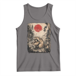 Vintage Japanese Ukiyoe Raccoon Tank Top Seattle Short Spine Trash Panda
